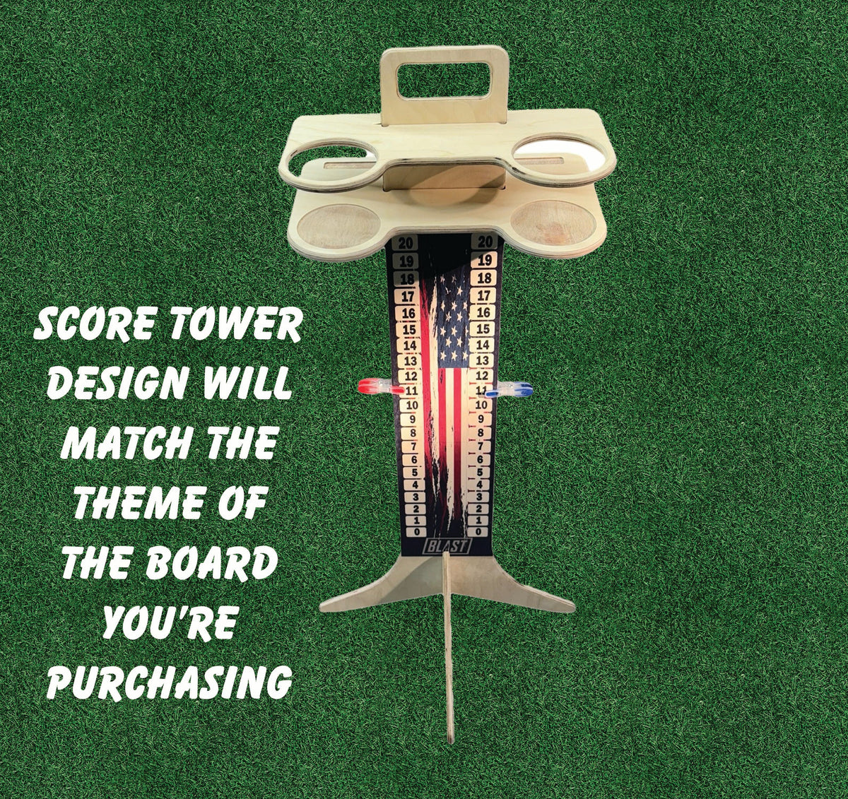 Fishing Lure American Flag Cornhole Boards