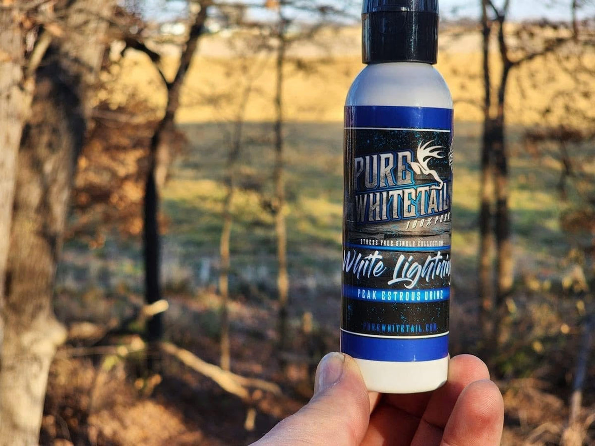 2oz White Lightning Peak Estrous | Premium Doe Estrous Scent for Serious Whitetail Hunters