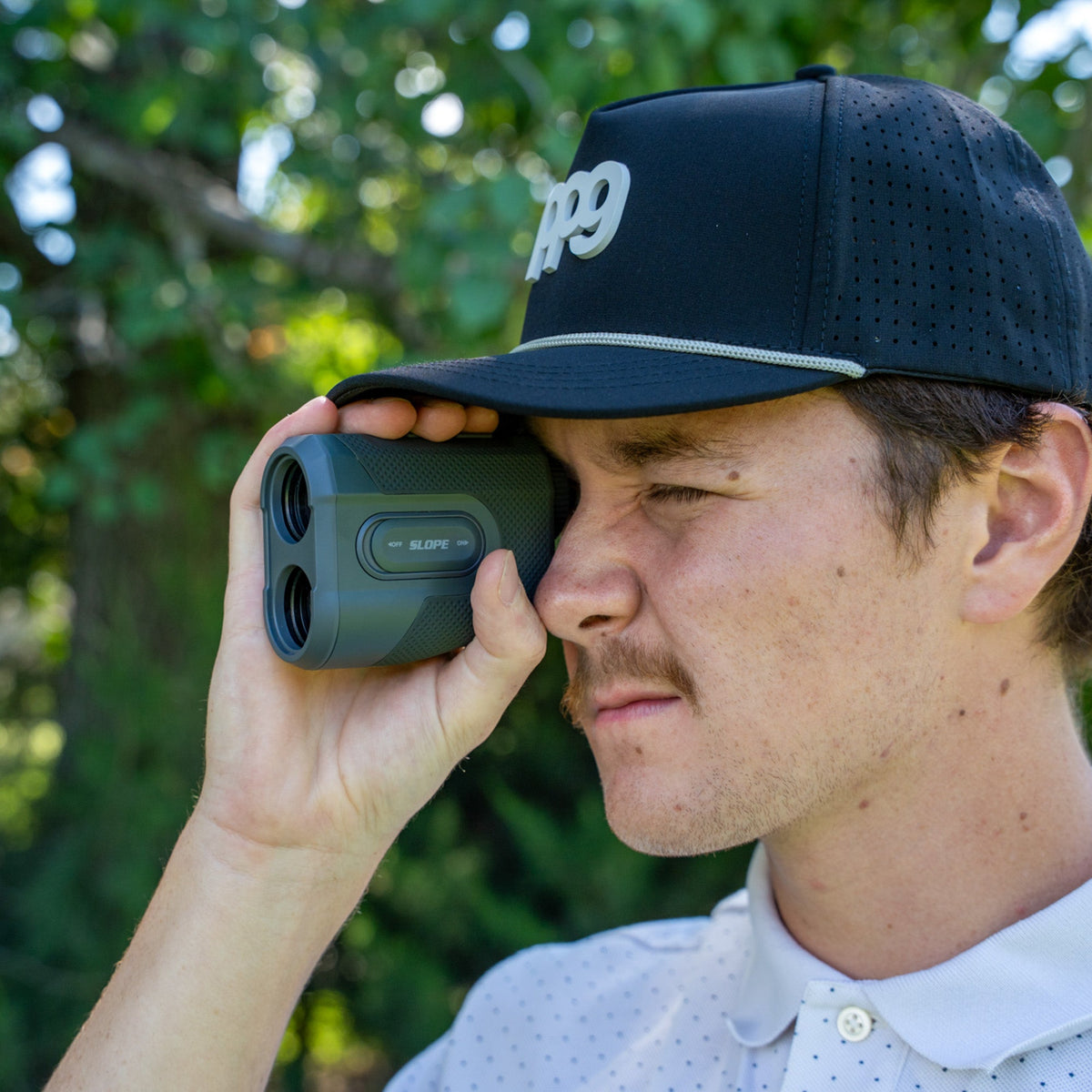A2 Laser Rangefinder with Slope - Magnetic, Long Lasting Battery - Black & Gray