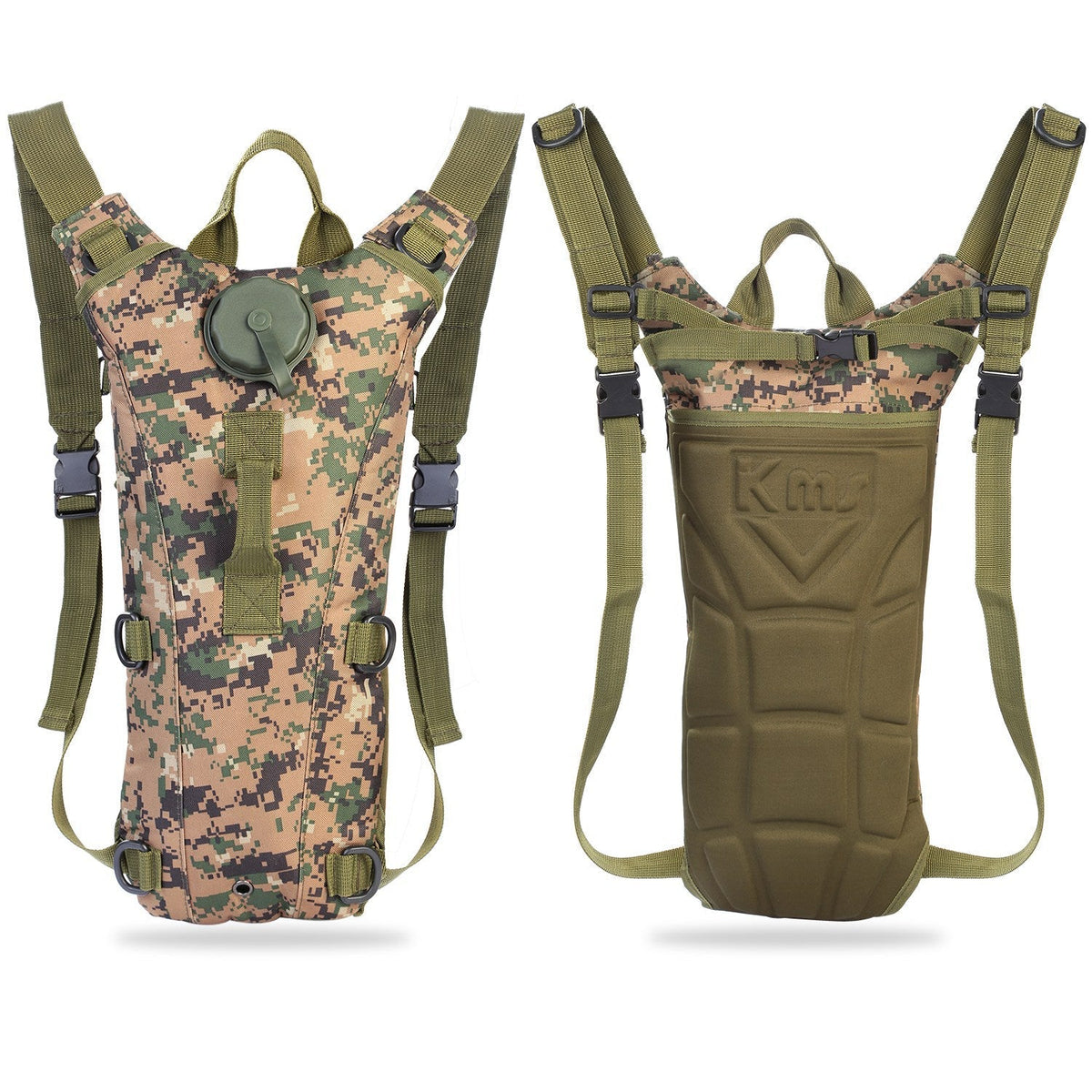 iMounTEK Tactical Hydration Pack 3L Water Bladder Adjustable Water Drink Backpack for Hiking Cycling Climbing Running