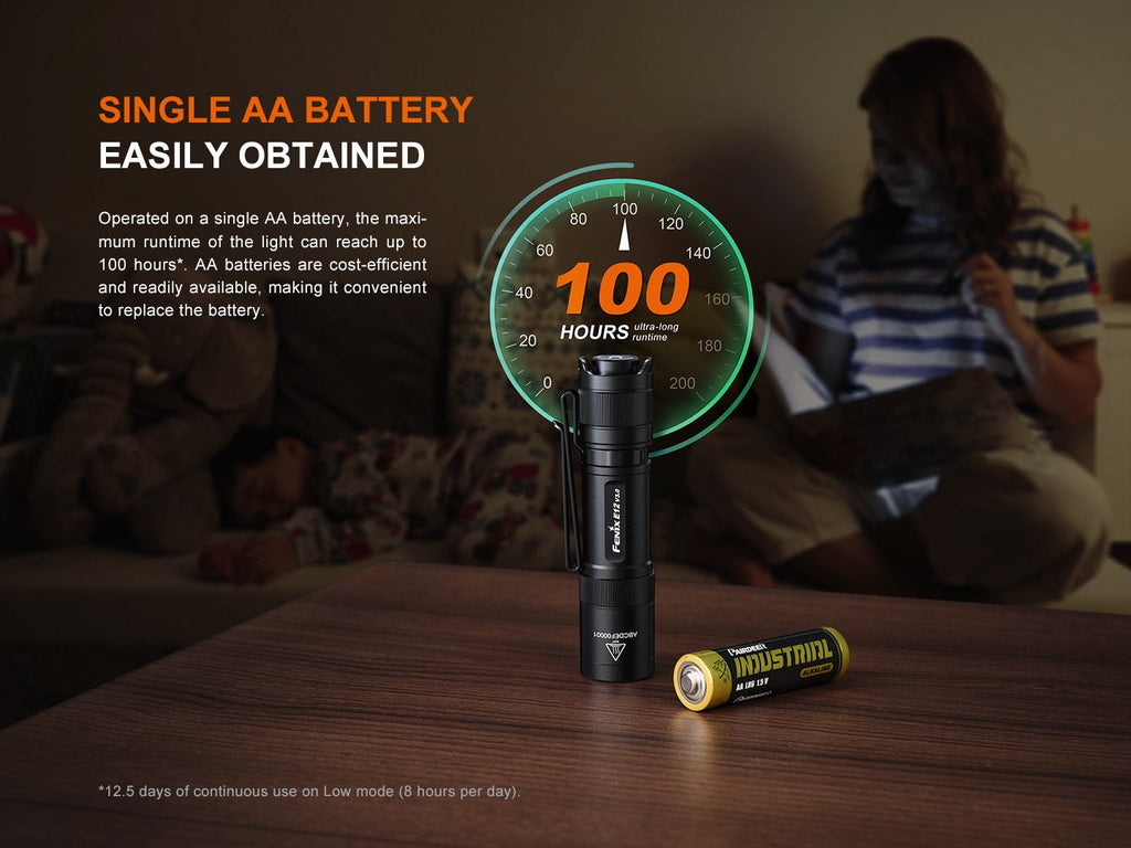 Fenix E12 V3 Pocket EDC AA Flashlight