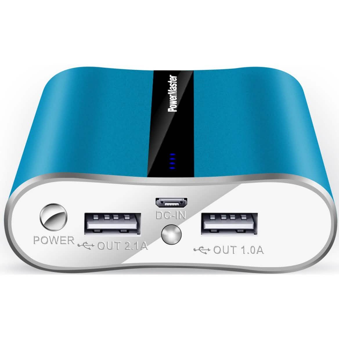 Powermaster 12000mAh Portable Charger with Dual USB Ports 3.1A Output